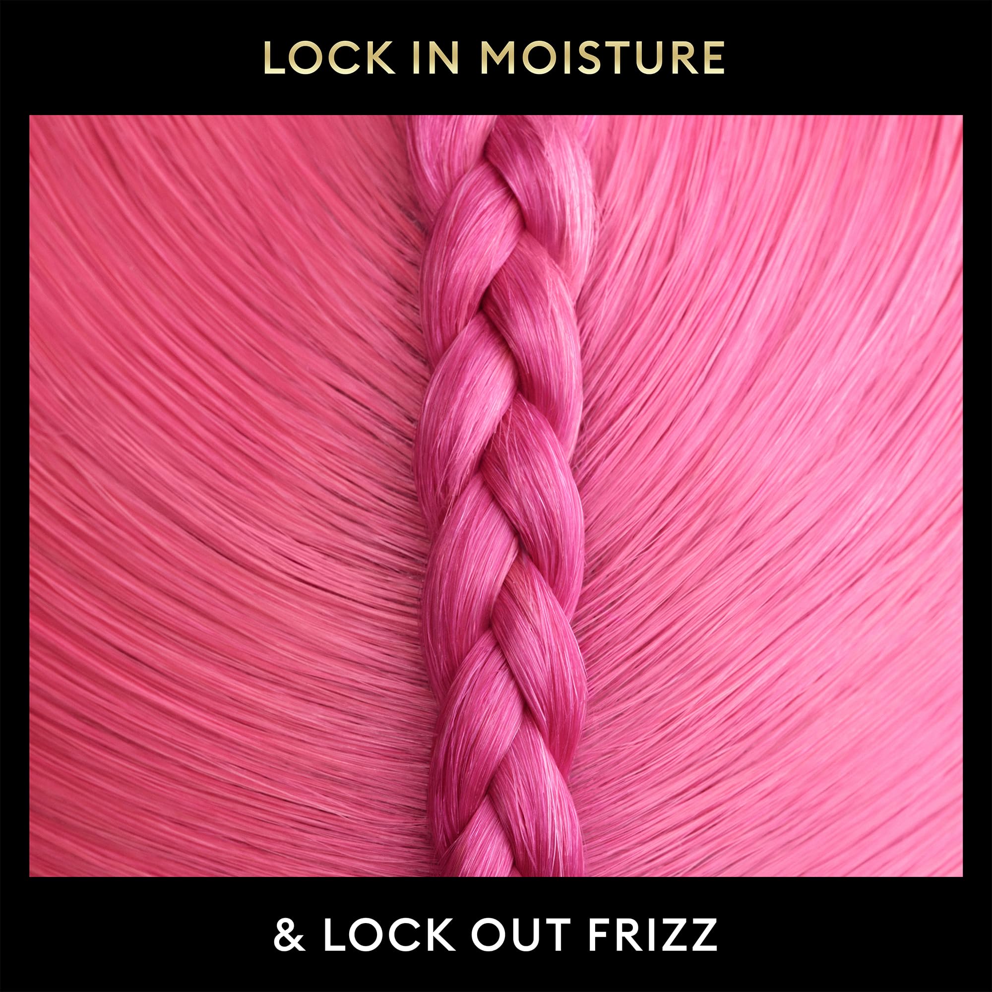 TRESemmé gel being applied to tame frizz and shape hairstyle.