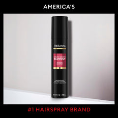 Tresemme Keratin Smooth Blowout Finishing Spray close-up highlighting a glossy, frizz-free finish.