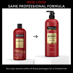 TRESemmé Keratin Smooth bottle with easy dispensing for a quick wash.