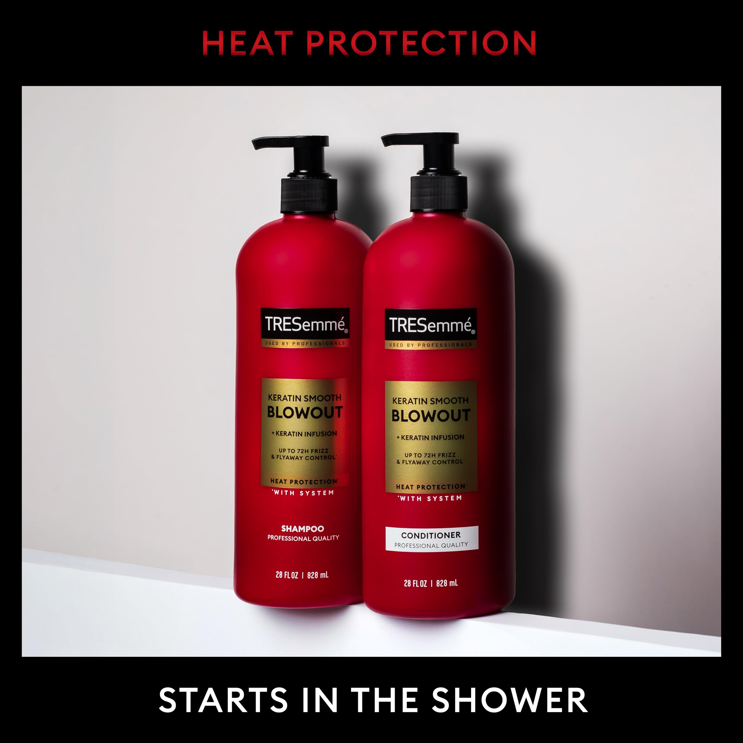 TRESemmé Keratin Smooth hair after wash shows a sleek, polished texture.