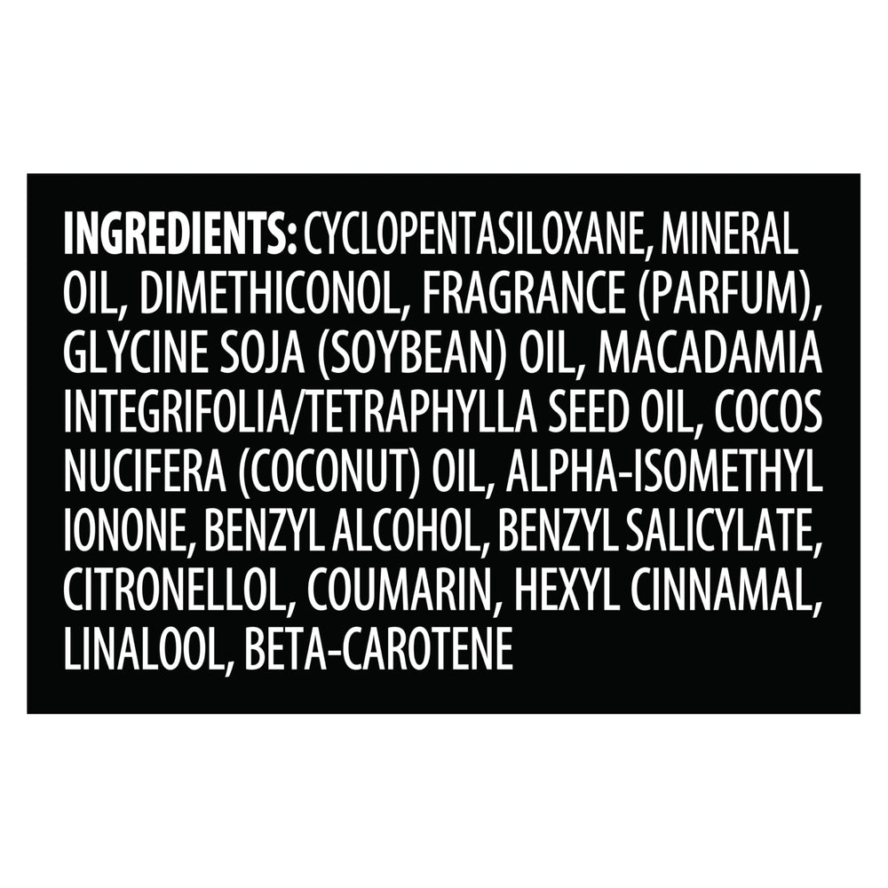Cruelty-free label on TRESemmé Lamellar Gloss Oil indicating PETA certification.