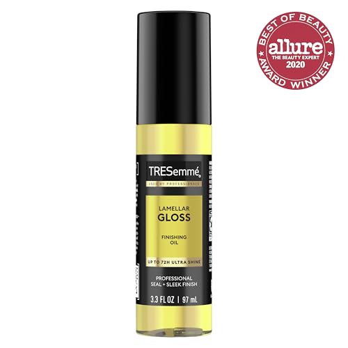 TRESemmé Lamellar Gloss Oil pairs with Lamellar Gloss Shampoo and Conditioner for best results.