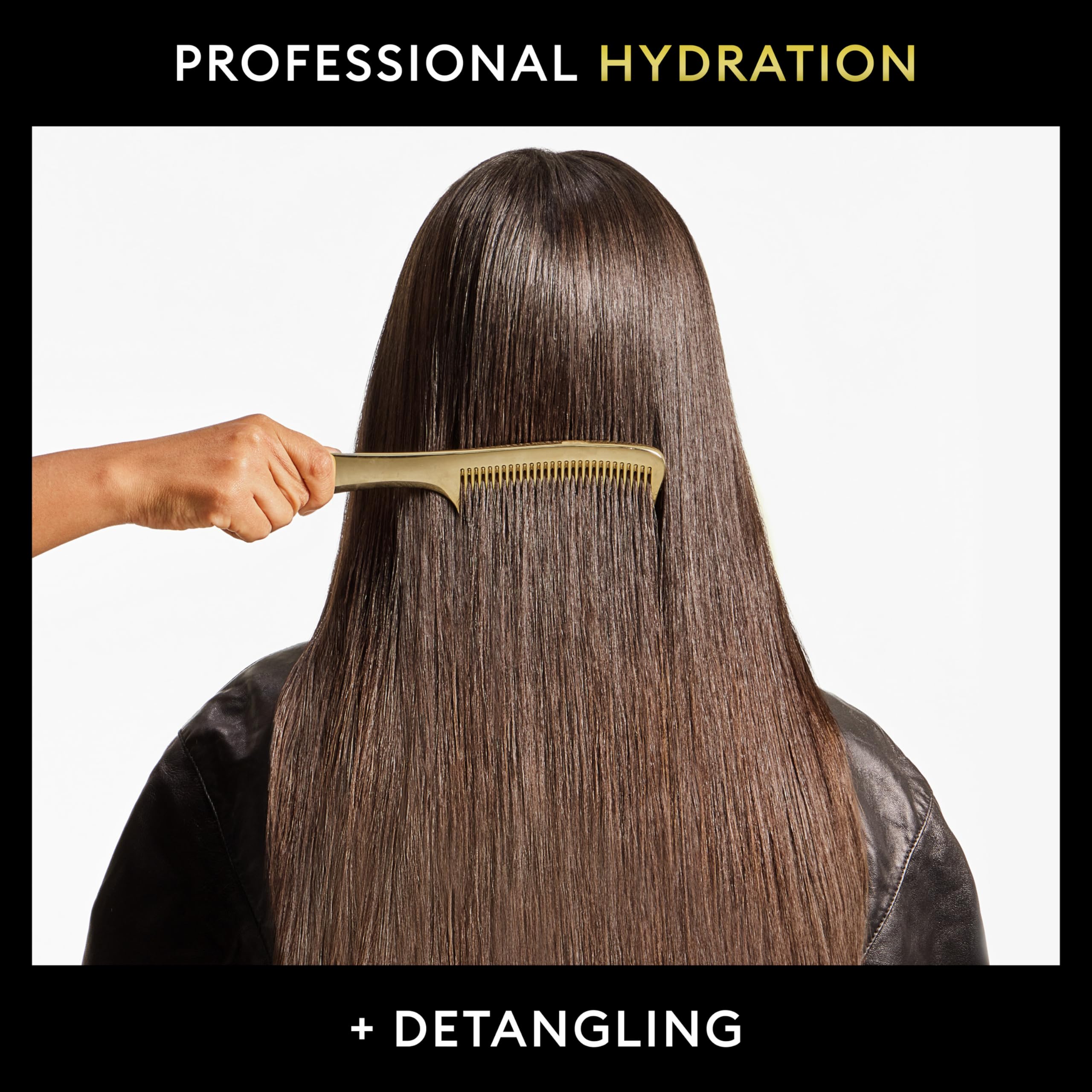 Hair with ultra glossy finish after using TRESemmé Lamellar Gloss Serum