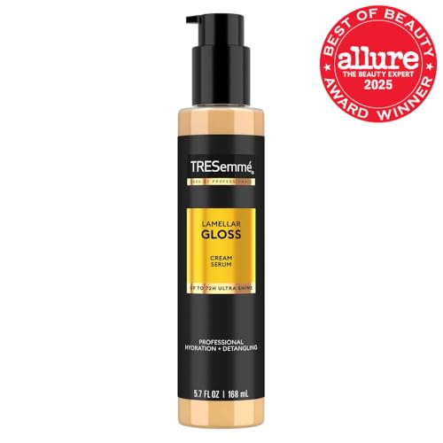 Close-up of the cream texture of TRESemmé Lamellar Gloss Serum