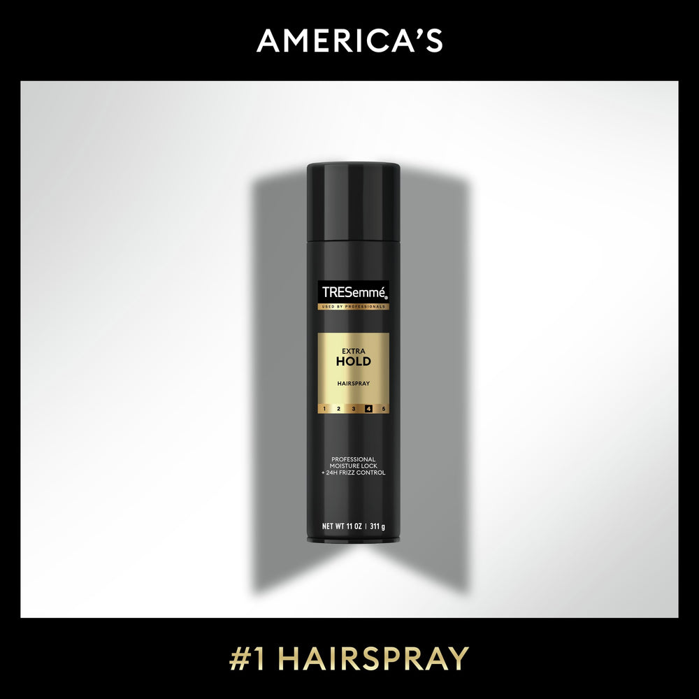 TRESemmé Protecting Heat Styling Spray bottle applied to damp hair before styling