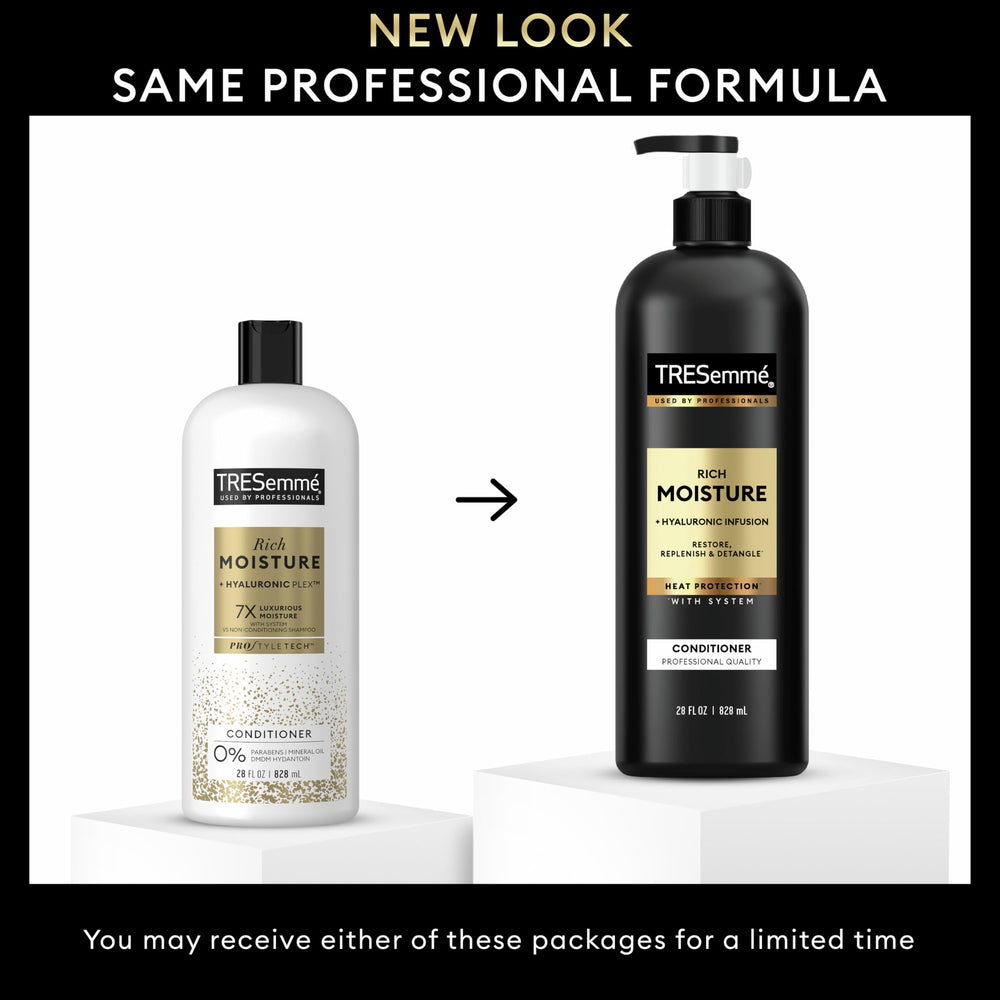 TRESemmé Rich Moisture Conditioner smoothing hair during routine