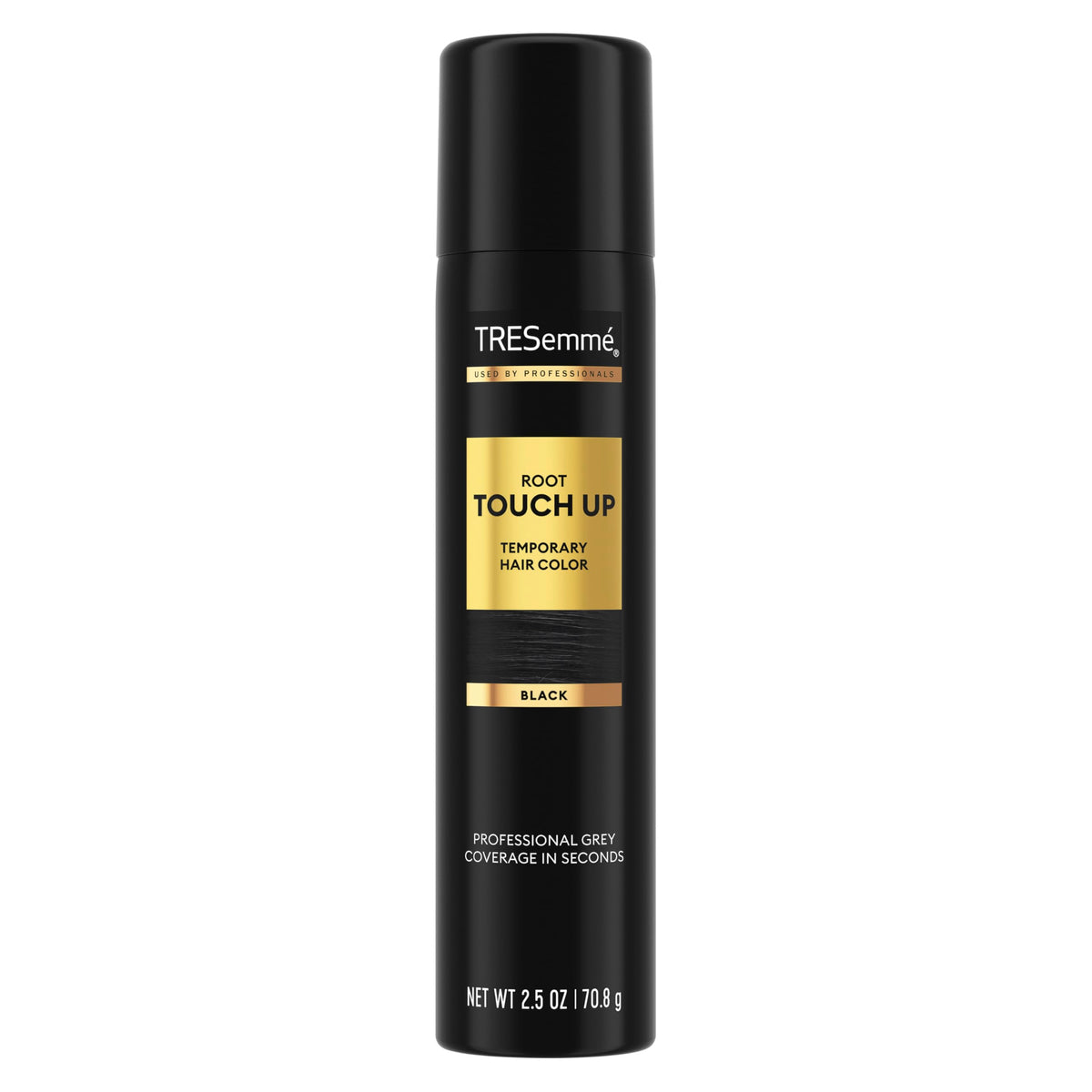 TRESemmé Root Touch-Up black spray can for quick root concealment between shampoos.