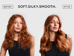 TRESemmé Smooth and Silky hair finish closeup suggests sleek, manageable strands