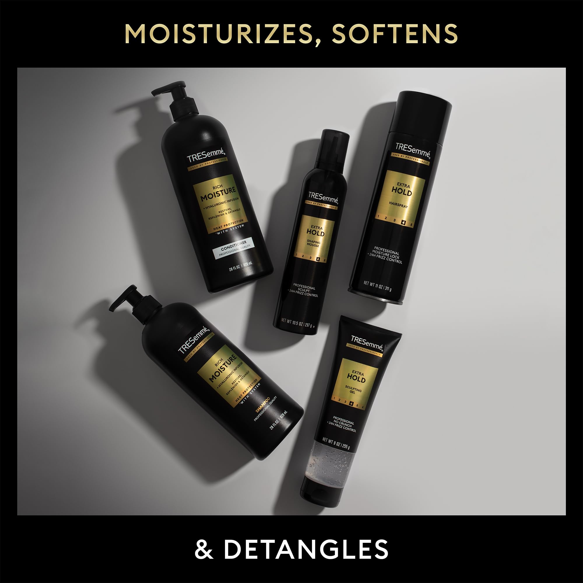 TRESemmé Curl defined close-up showing moisture for waves and curls