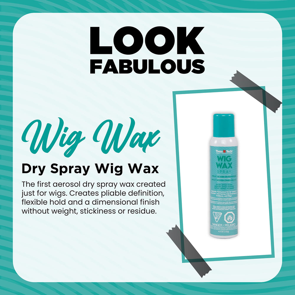 Wig styled with Tressallure TressTech Dry Spray Wig Wax shows defined ends.