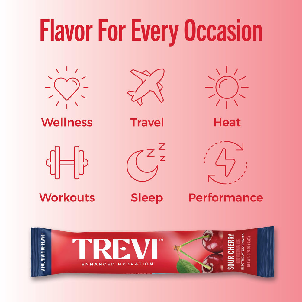 TREVI sugar-free electrolyte stick in gym bottle for quick hydration.