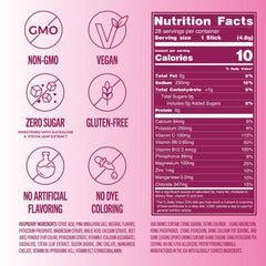 TREVI Electrolytes label closeup highlighting clean ingredients
