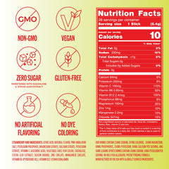 TREVI electrolytes nutrition panel highlights vitamin C and minerals.