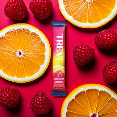 TREVI raspberry lemonade electrolyte glass shows vibrant flavor without sugar