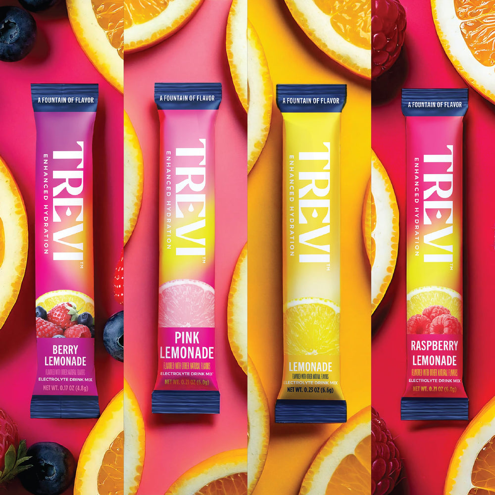 TREVI Lemonade Variety Pack flavors for refreshing hydration