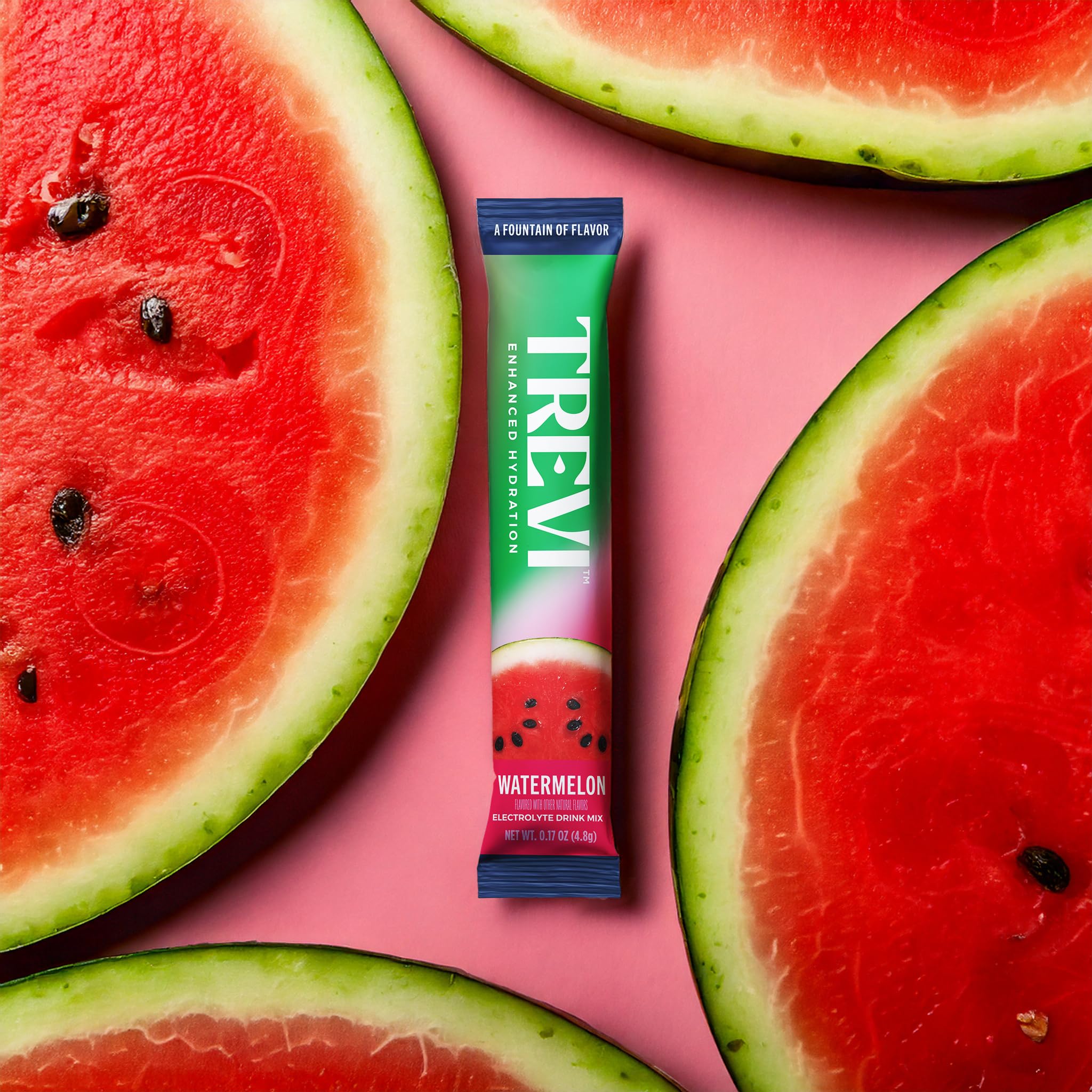 TREVI Sugar Free Electrolytes sachets dissolve in water for zero sugar hydration after workouts.