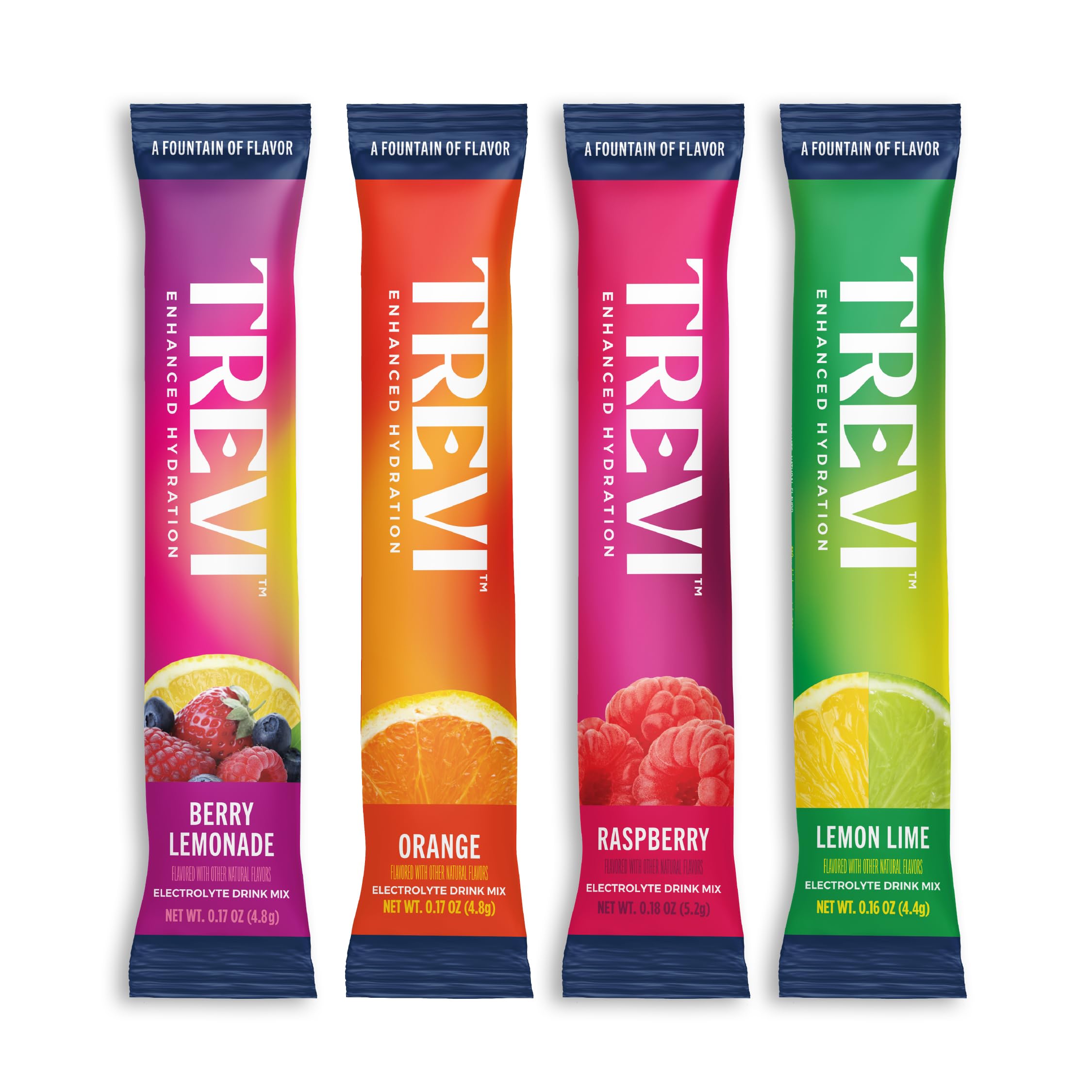 TREVI Berry Lemonade electrolyte packet dissolving for hydration