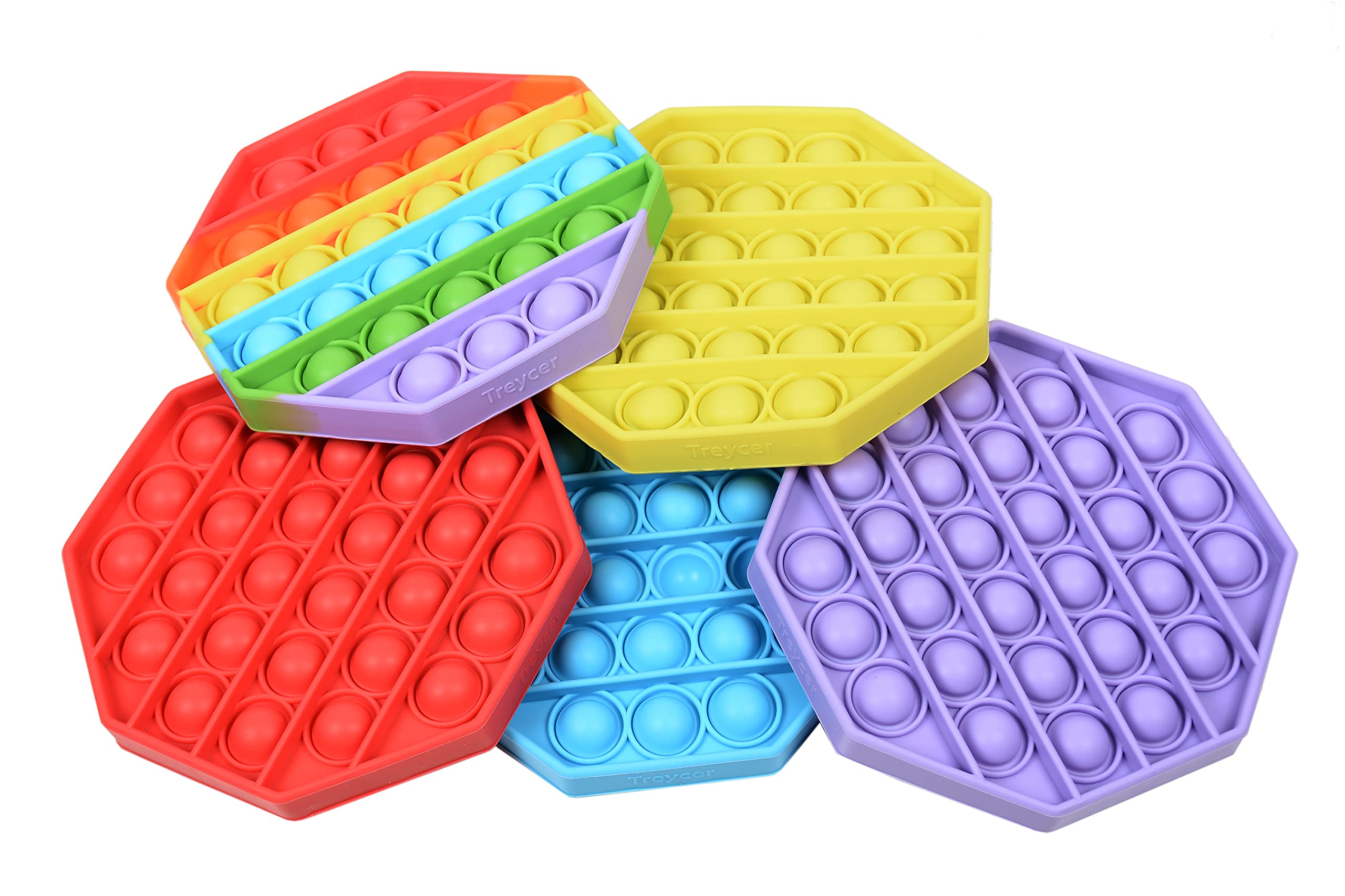 Treycer purple bubble pop fidget toy enhances tactile engagement during breaks.