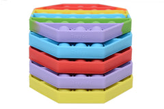 Treycer rainbow color bubble pop fidget toy for colorful sensory play.