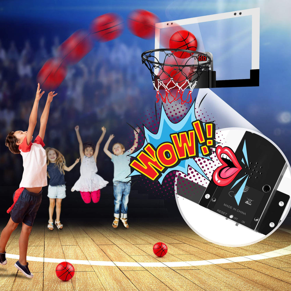 TREYWELL hoop with digital scoreboard close-up for precise home scoring.