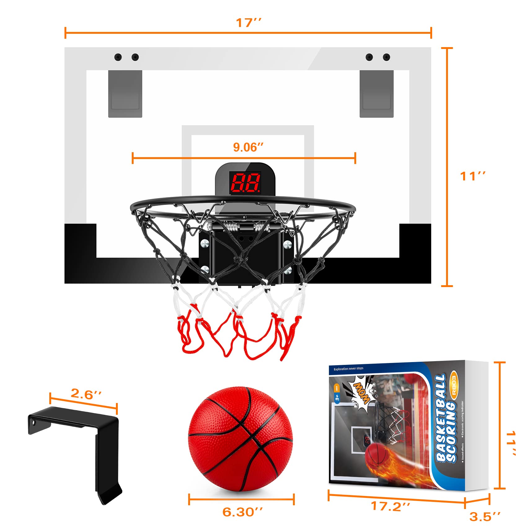 TREYWELL versatile hoop for indoor or yard play.