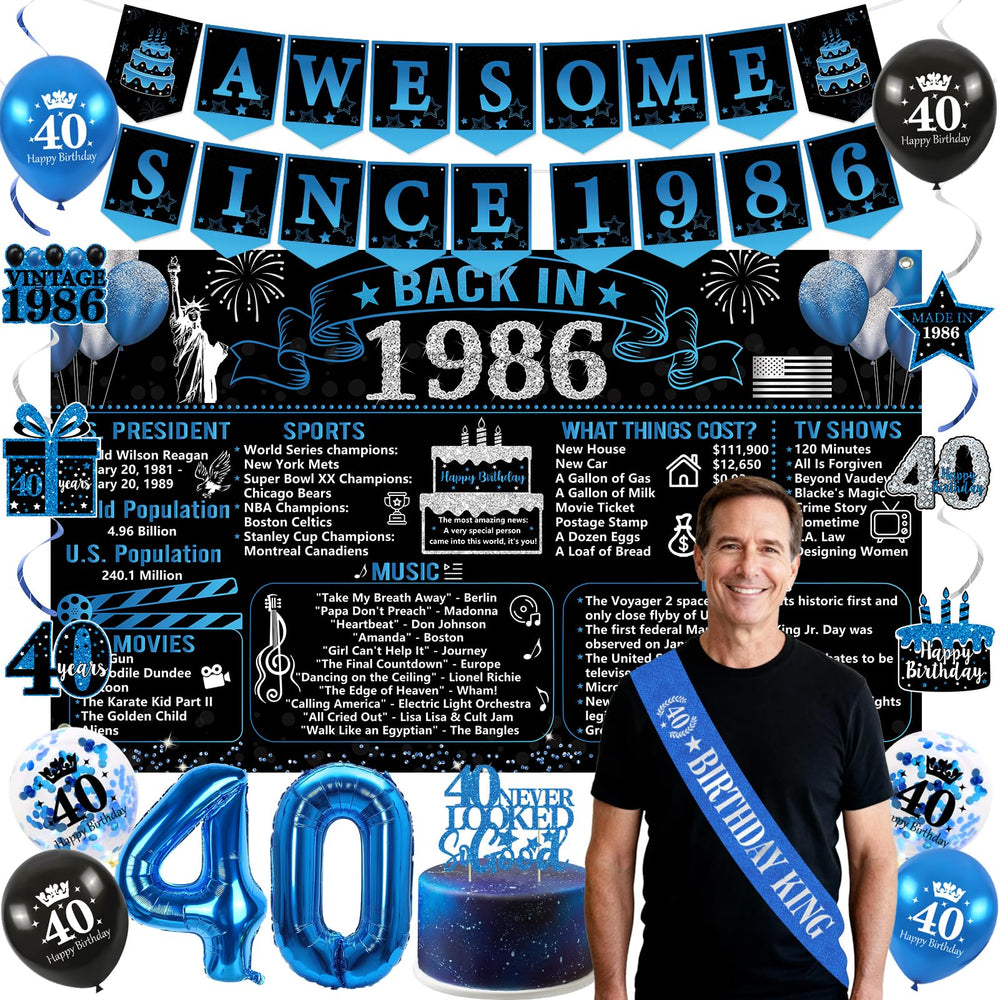 Trgowaul 40th backdrop banner highlights the milestone with a stylish retro vibe.