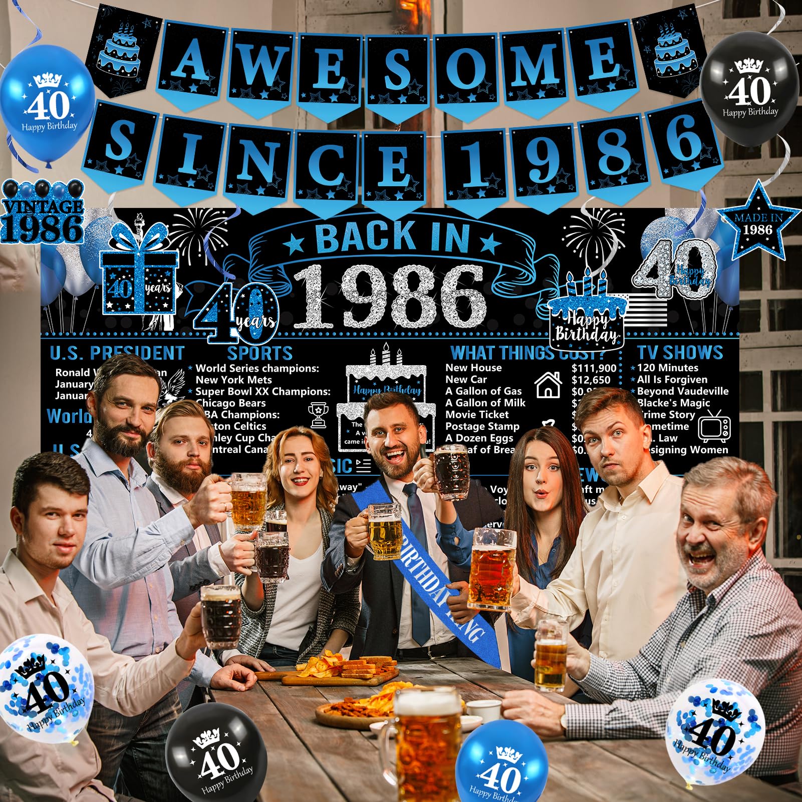 Trgowaul 40th birthday party set covers decor basics for an impressive celebration.