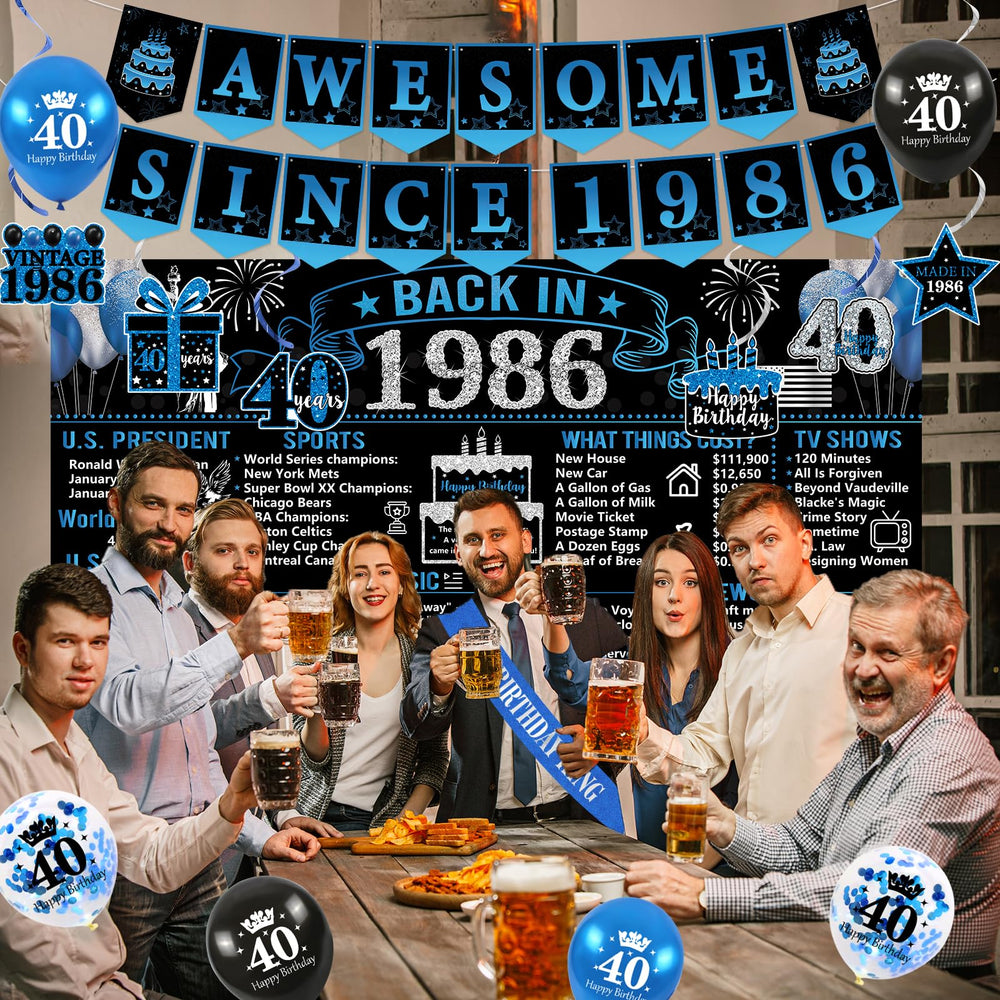 Trgowaul 40th birthday party set covers decor basics for an impressive celebration.