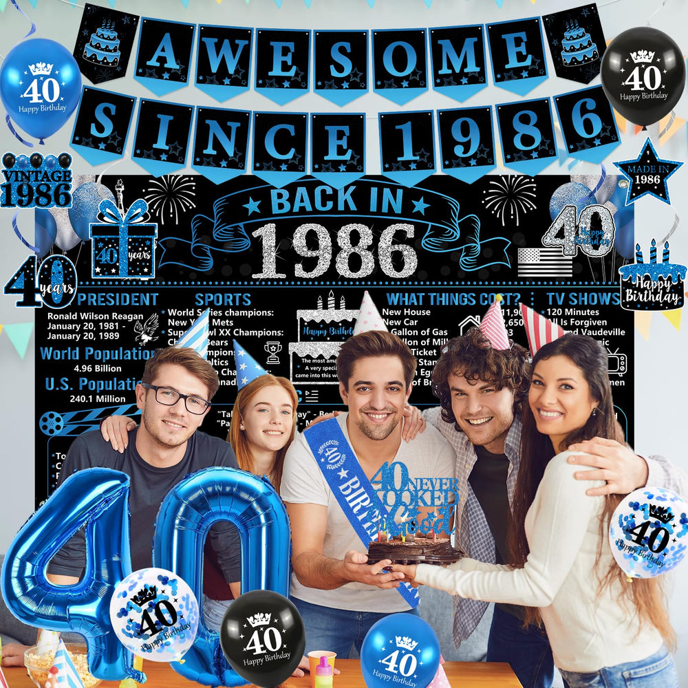 Trgowaul awesome since 1986 banner creates playful nostalgia for guests.