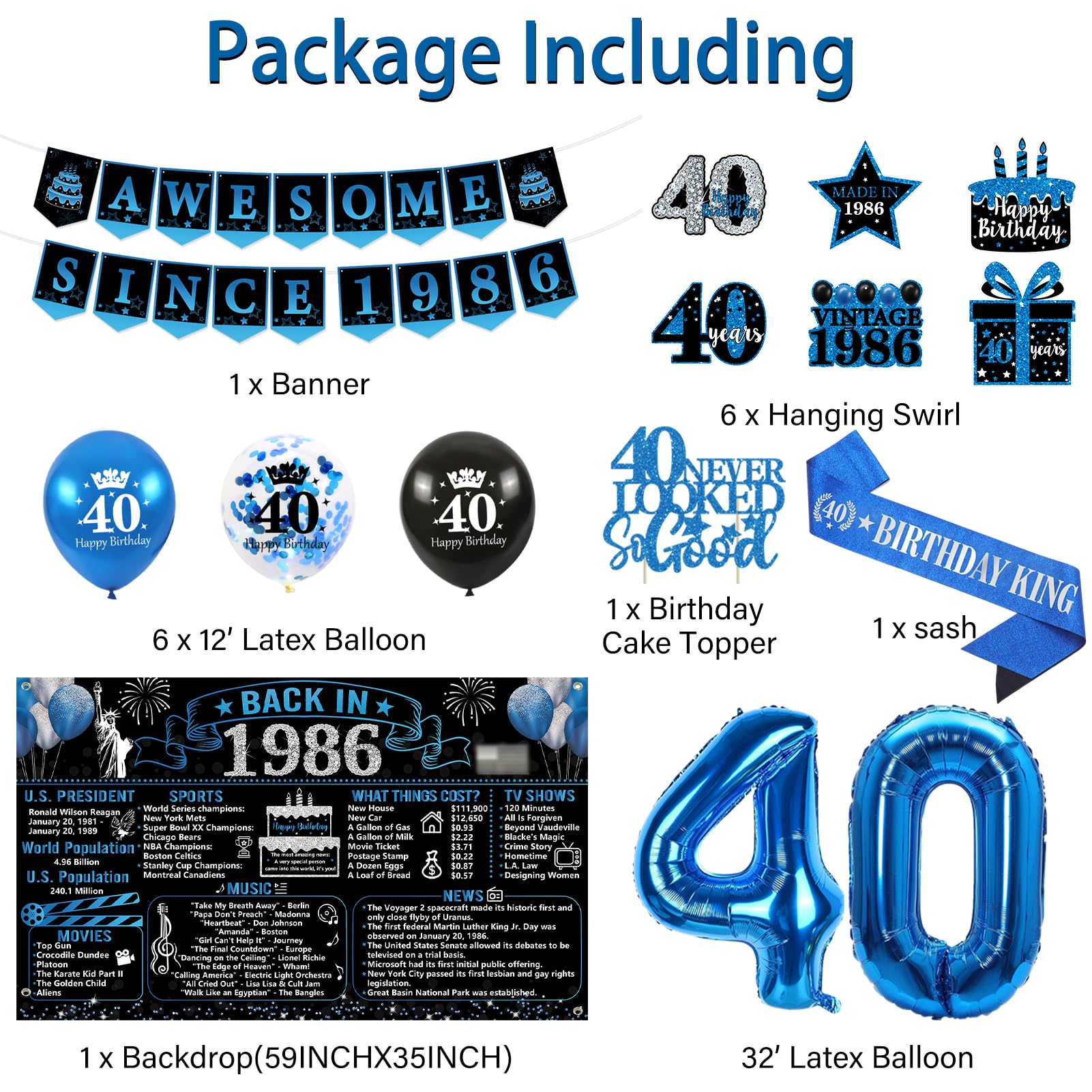 Trgowaul black blue banner sets a bold party atmosphere and frame-worthy shots.
