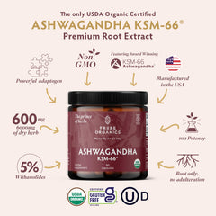 TRIBE ORGANICS Ashwagandha capsules bottle supporting stress resilience and athletic stamina.