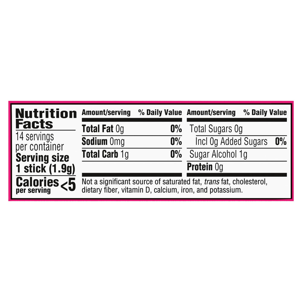 Trident Bubblegum Sugar Free Gum packaging closeup shows bulk value.