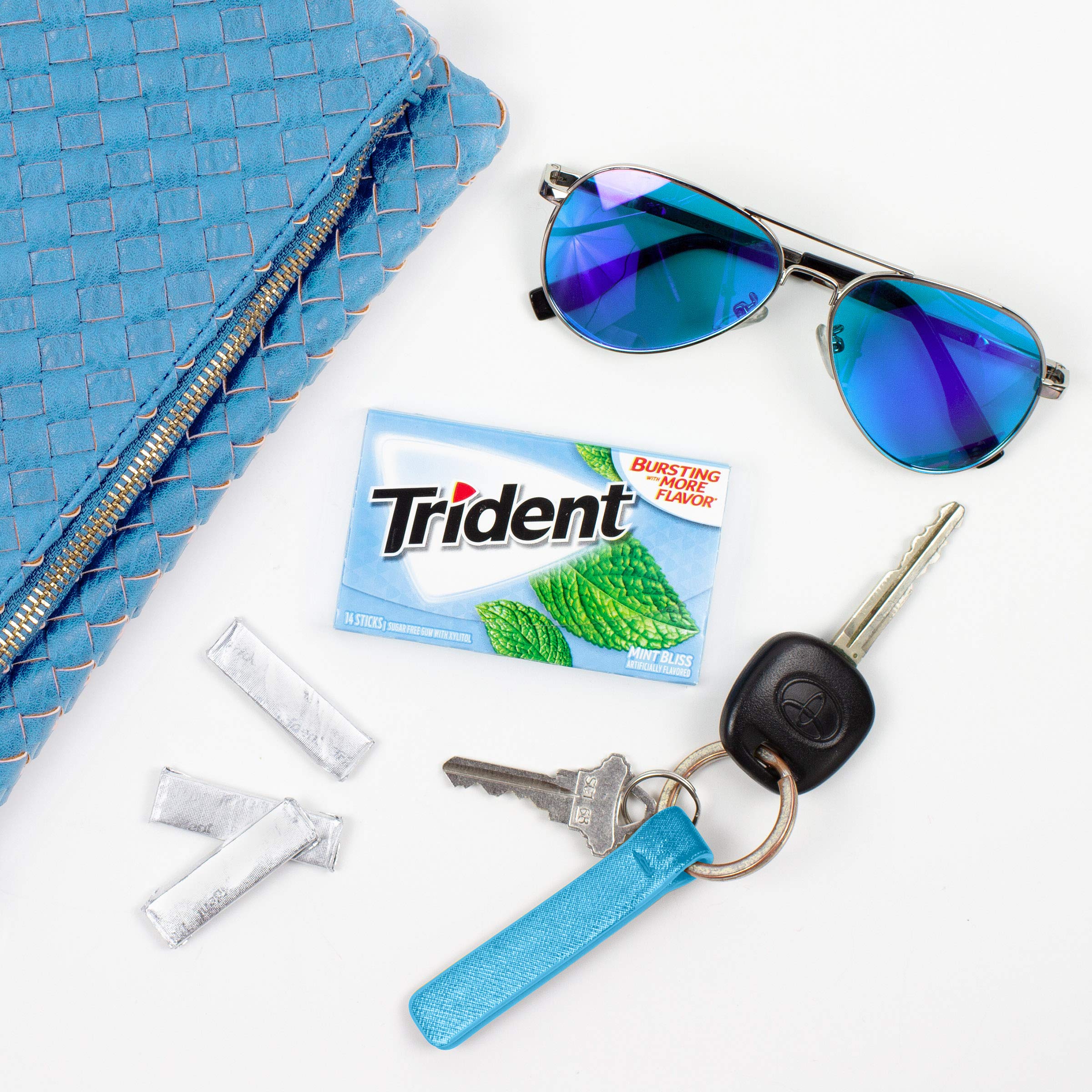 Trident Mint Bliss gum bulk-display features value packs for family or office use.