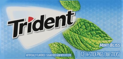 Trident Mint Bliss gum individually wrapped pieces emphasize freshness for on-the-go use.