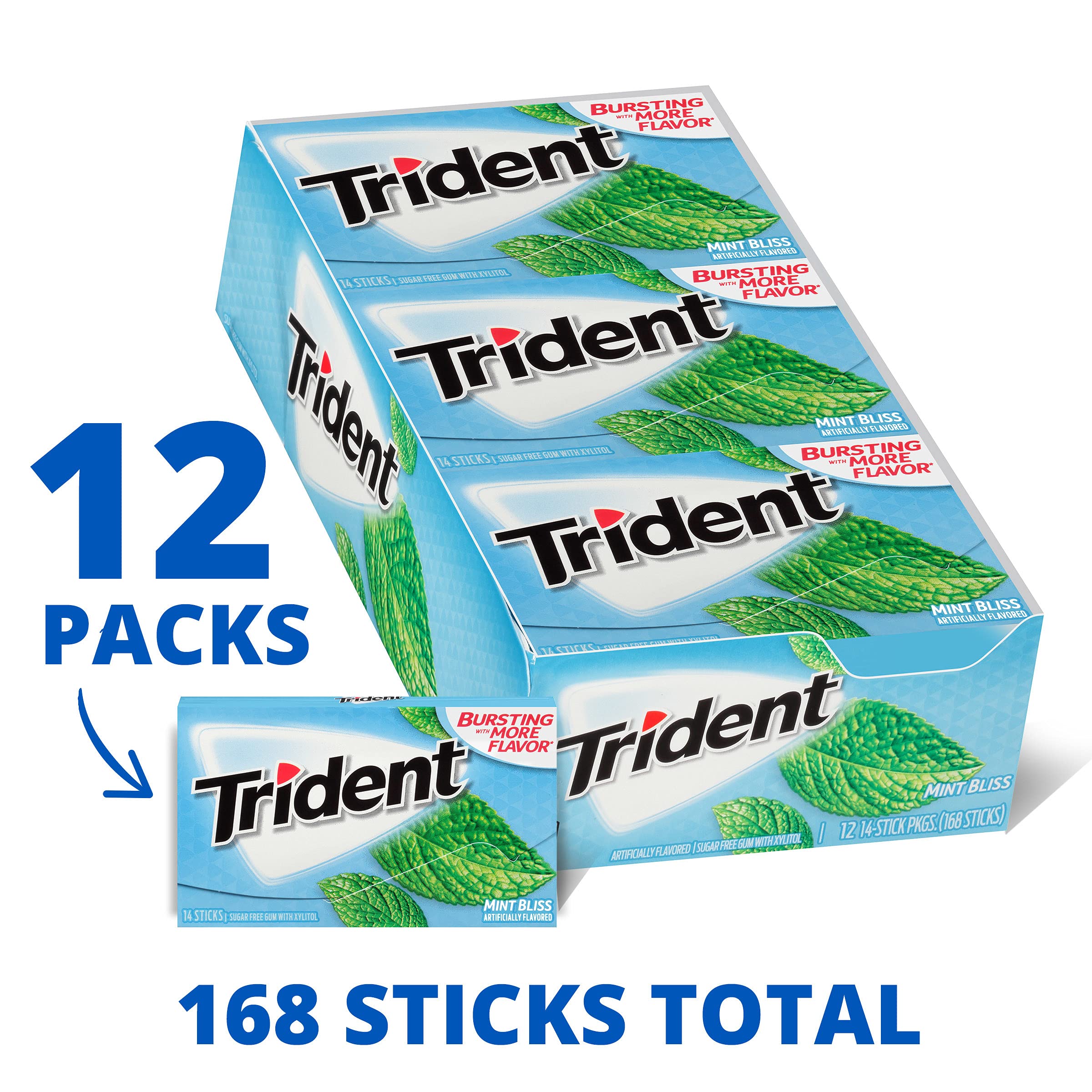 Trident Mint Bliss gum on-the-go shows portable refresh in a pocket or bag.