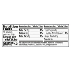 Trident Mint Bliss gum pack back lists 168 pieces and sugar-free formula for daily refresh.