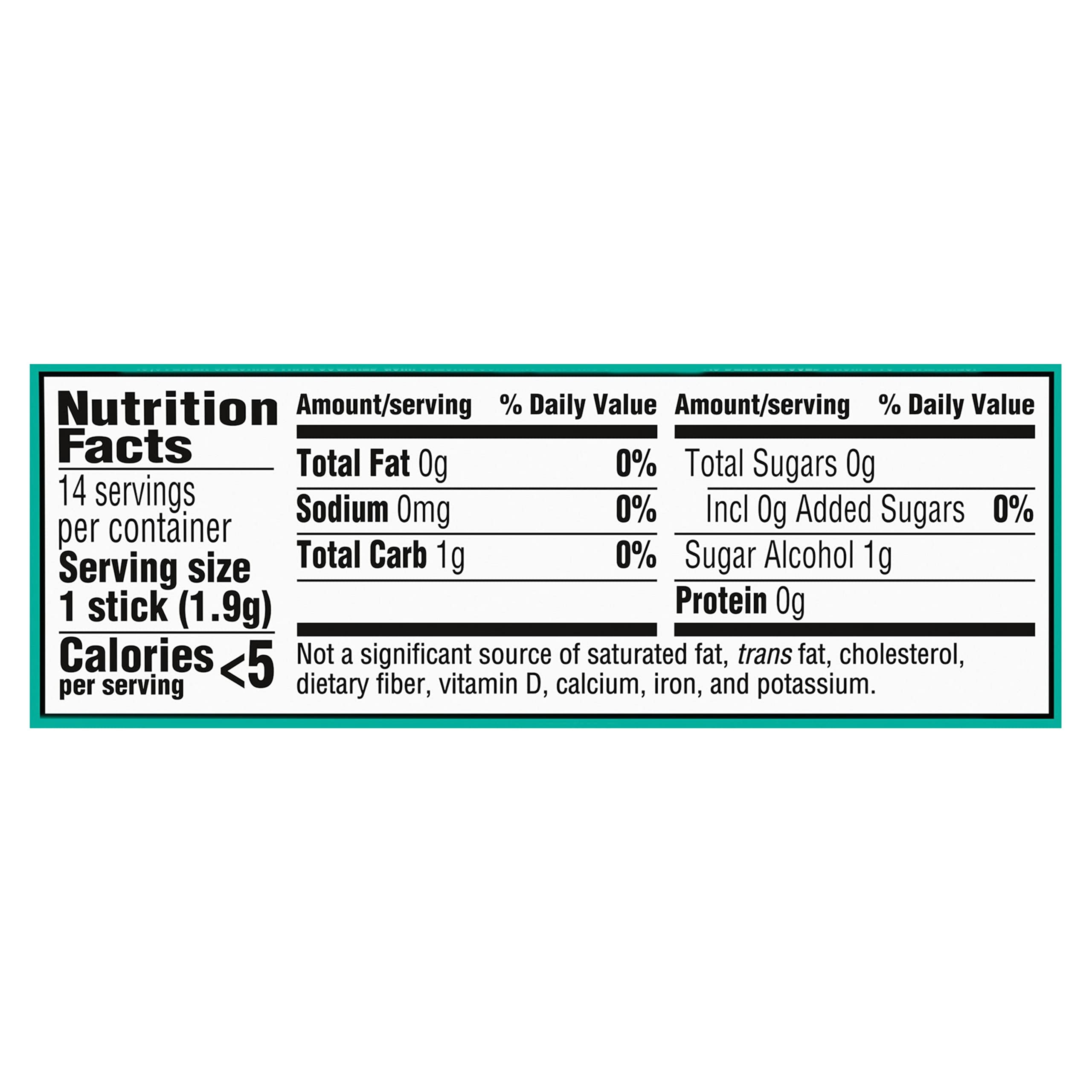 Trident Minty Sweet Twist gum 14-piece stick, crisp mint flavor after meals.
