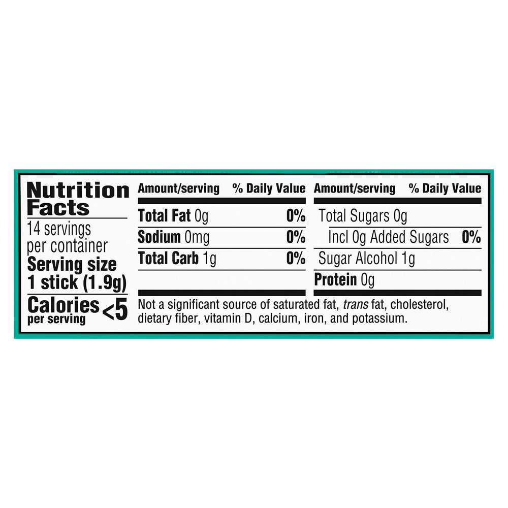 Trident Minty Sweet Twist gum 14-piece stick, crisp mint flavor after meals.