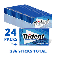 Trident Original sugar-free gum individually wrapped for on-the-go freshness.