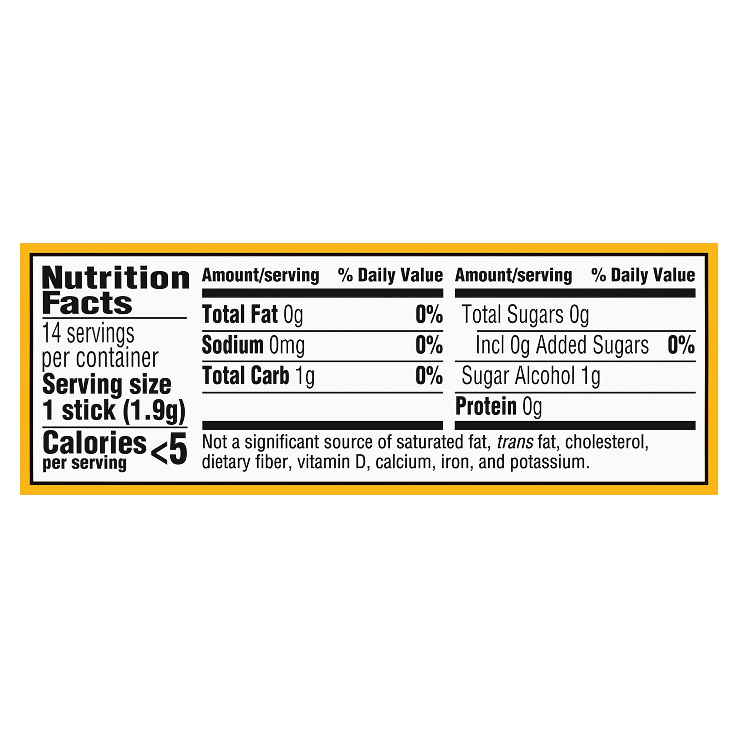 Trident Pineapple Twist gum 14-piece bar highlighting convenient chew portions.