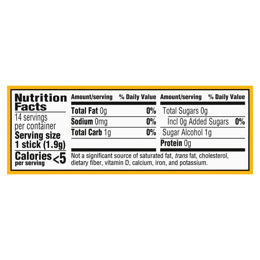 Trident Pineapple Twist gum 14-piece bar highlighting convenient chew portions.