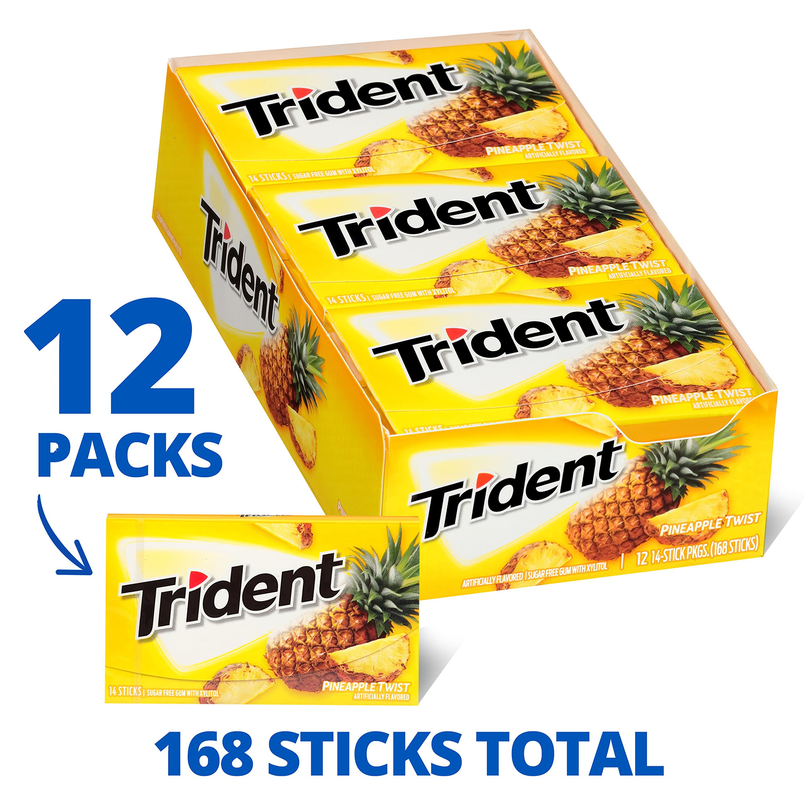 Trident Pineapple Twist gum provides refreshing breath after meals.