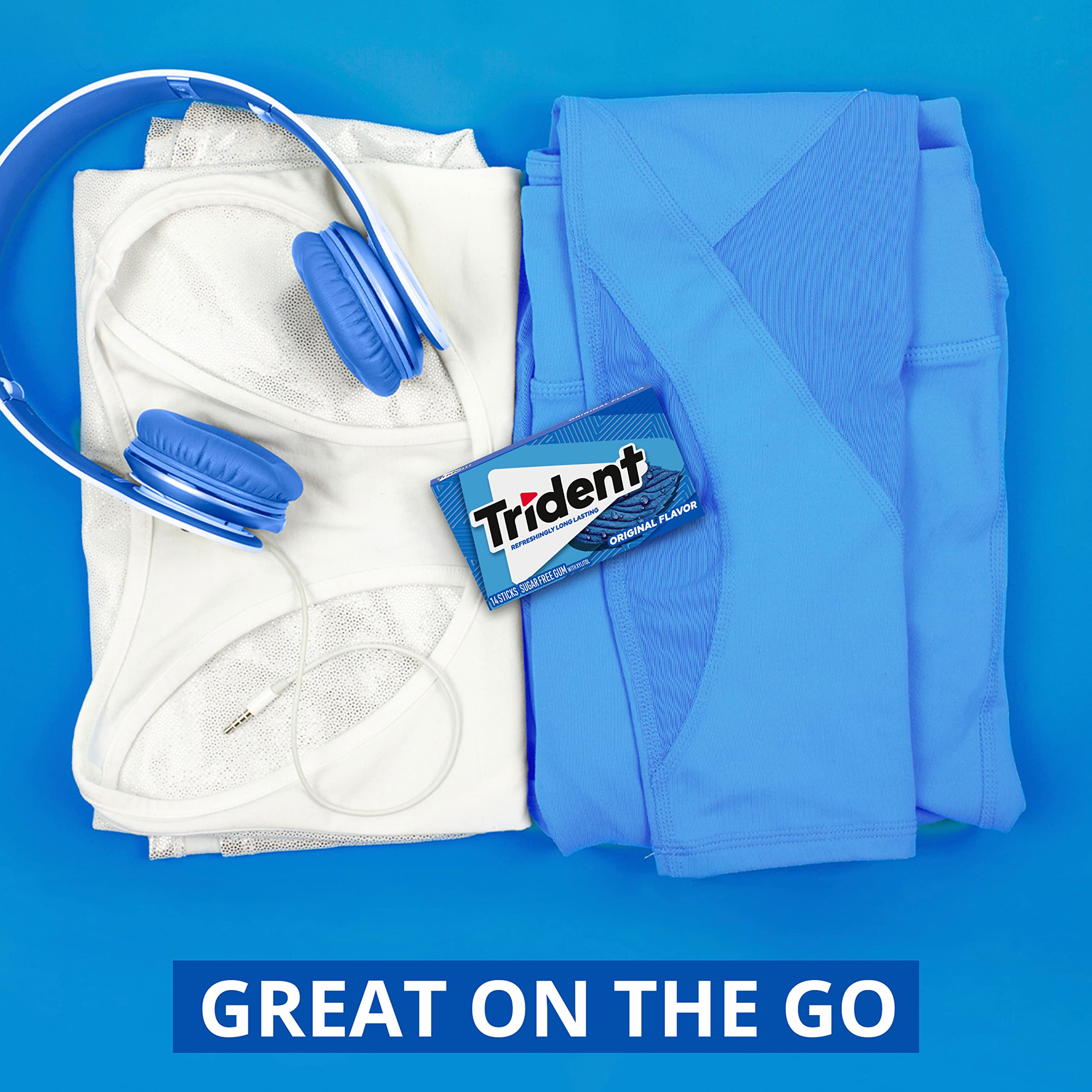 Trident sugar-free gum bite-sized packs ideal for lunch breaks