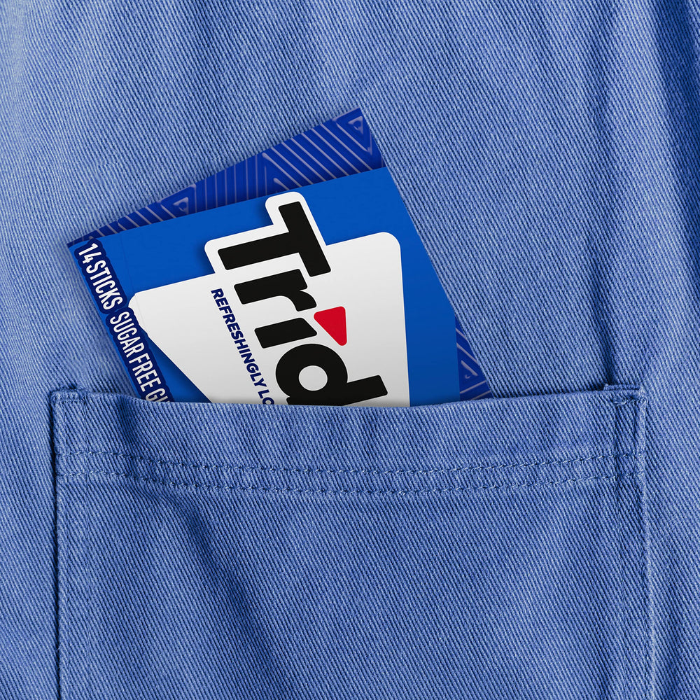 Trident gum in a care package, promoting fresh breath