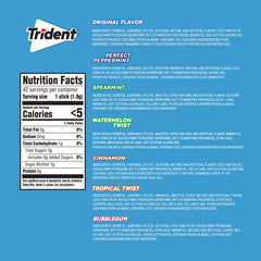 Trident sugar-free gum original pack combines peppermint and cinnamon for a cool, balanced chew.
