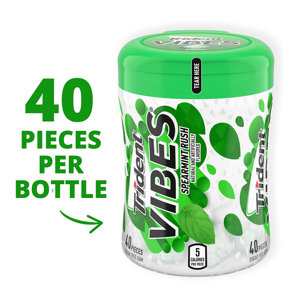 Gum shell with crystal coating highlighting bold spearmint flavor.