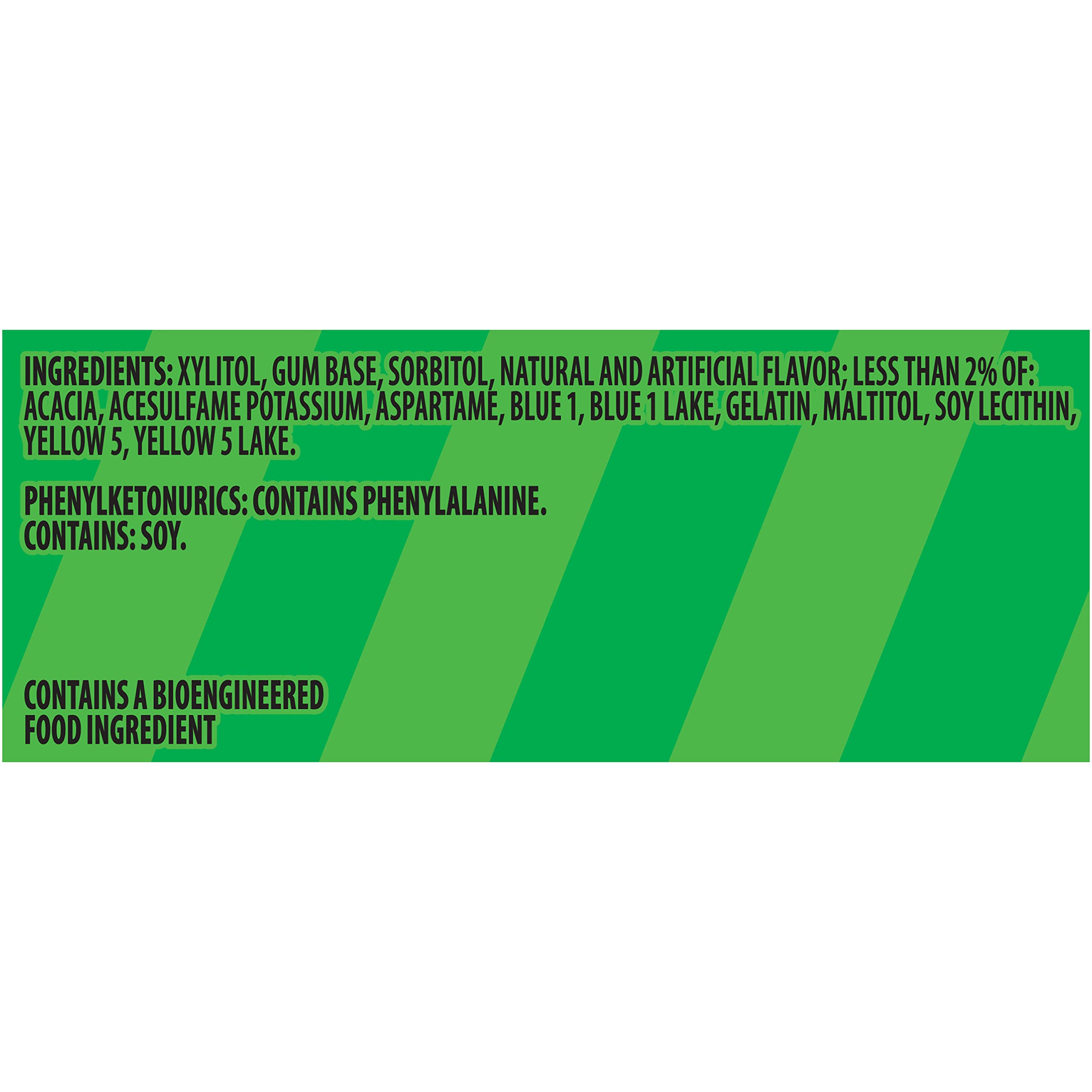 Trident Vibes Spearmint Rush square gum piece with crunchy shell.