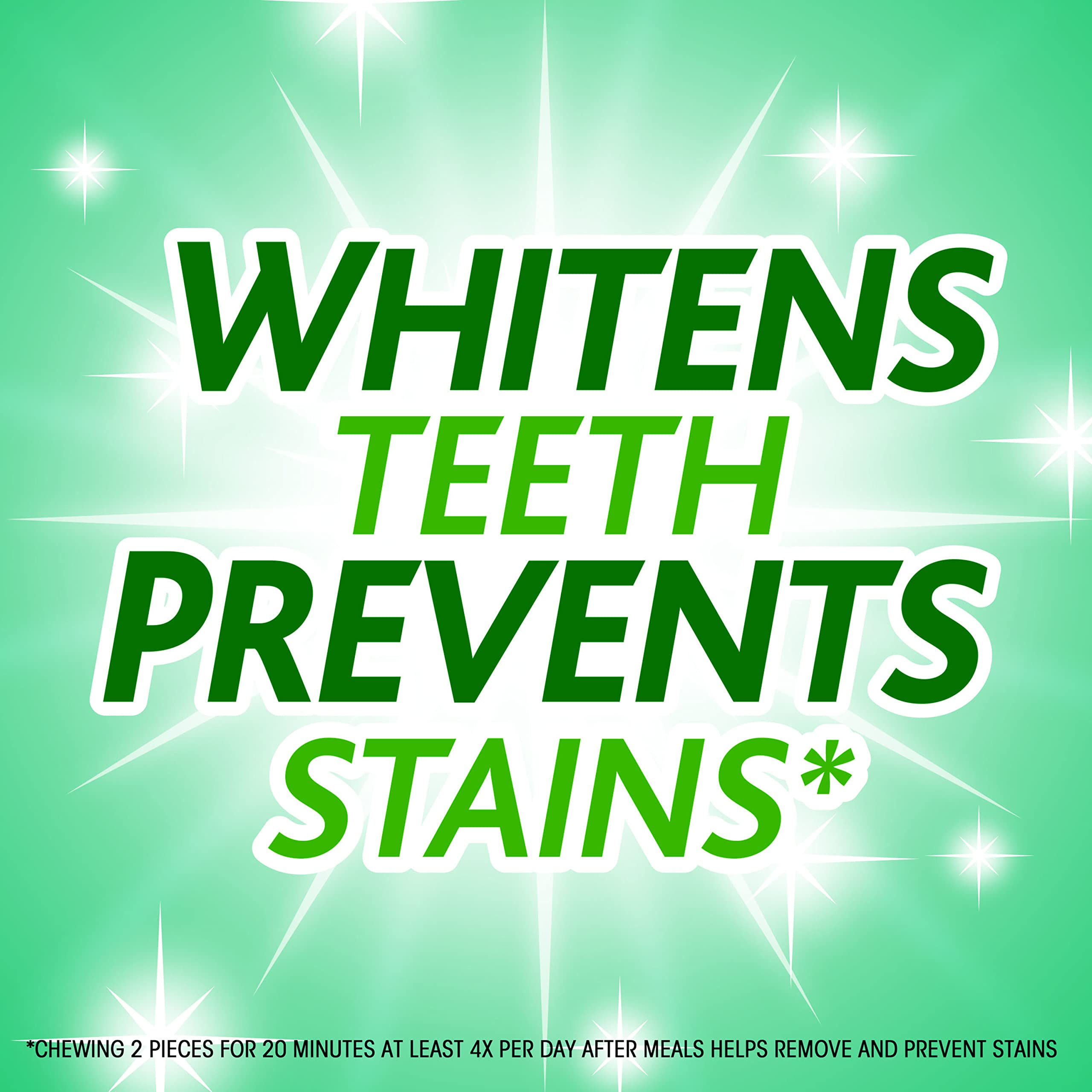 Trident White Spearmint gum calorie label emphasizes lower calories.