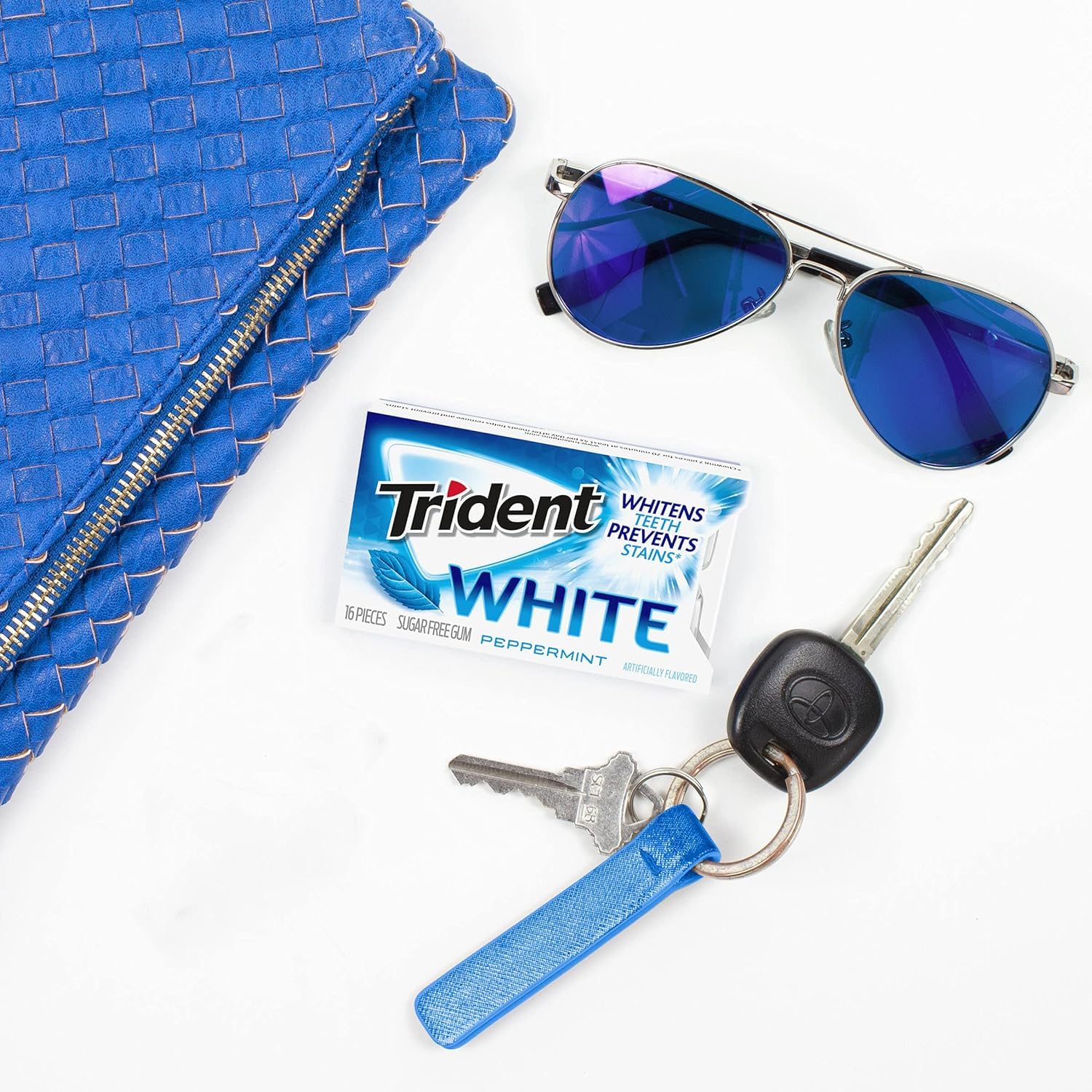 Trident whitening-friendly gum supports a brighter-looking smile during daily use
