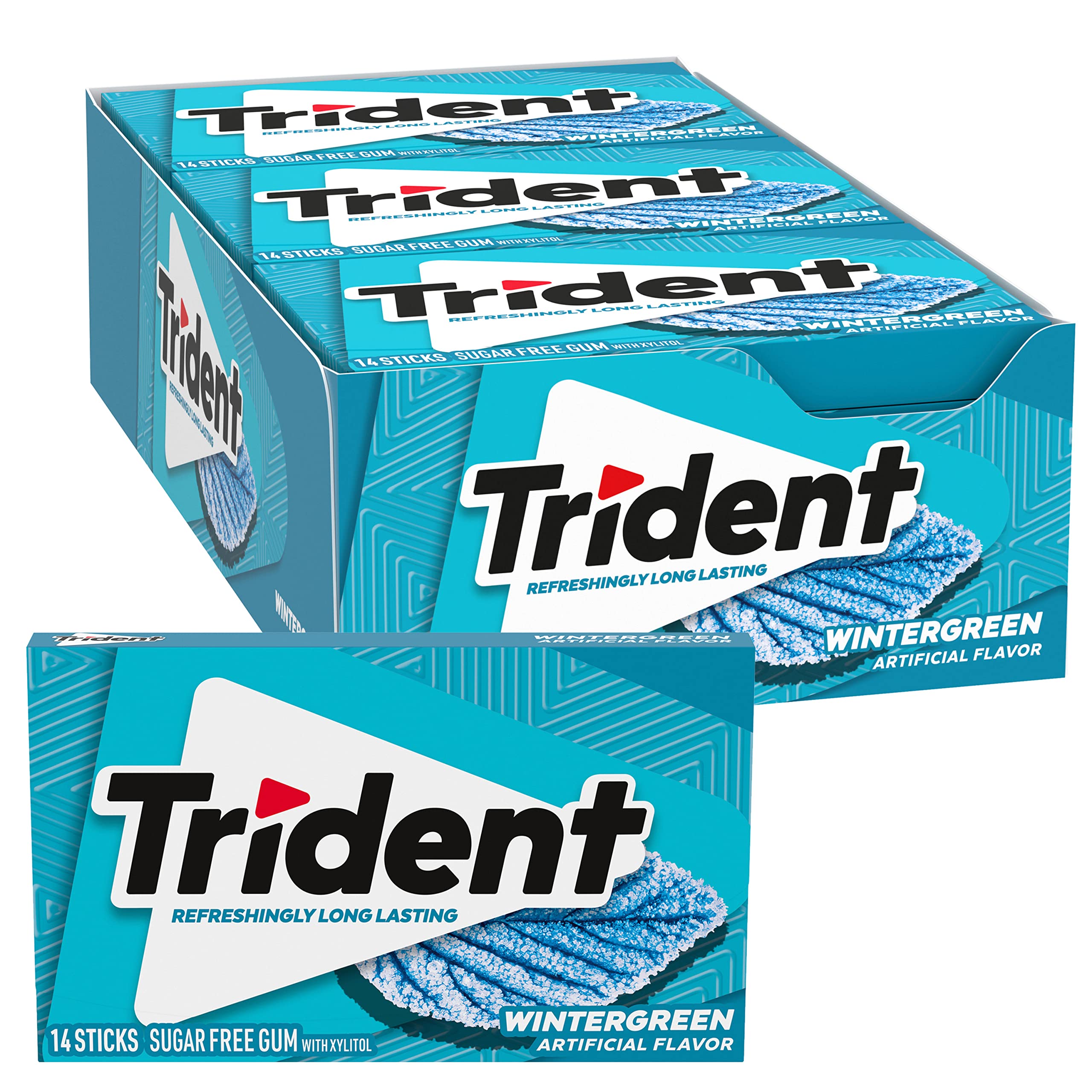 Trident Wintergreen gum packaging bulk for office freshness